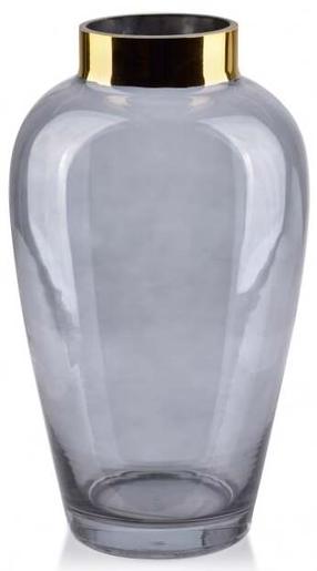 Ваза Mondex Serenite HTID3943, 27 см, золотой цв./серый цв.