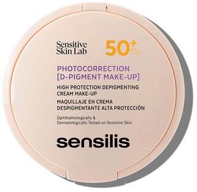 Kreminė pudra Sensilis Photocorrection [D-Pigment Make-Up], SPF 50+, rusva sp., 3, 10 g