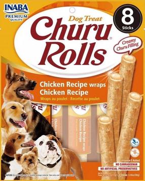 Skanėstas šunims Inaba Foods Churu Rolls Chicken, vištiena, 0.012 kg, 8 vnt.