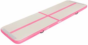 Pripučiamas gimnastikos kilimėlis Rebel Pro Aitrack, balta sp./rožinė sp., 400 cm x 100 cm x 10 cm