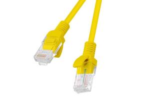 Провод Lanberg UTP CAT6 PCU6-10CC-2000-Y RJ45 Male, RJ45 Male, 20 м, желтый цв.
