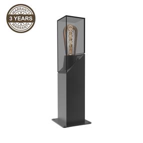 Pastatomas lauko šviestuvas Domoletti Cage GPL-08-400-GR, 23W, E27, IP54, pilka sp., 13 cm x 40 cm