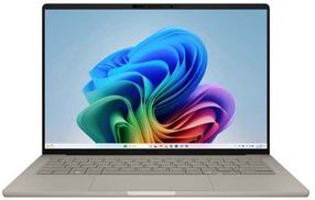 Nešiojamas kompiuteris Asus Zenbook A14 OLED UX3407QA-QD289W, X1-26-100, 16 GB, 512 GB, 14 ", Qualcomm Adreno X1-45, smėlio sp., ANGLŲ (US), Windows 11 home