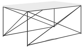 Kafijas galdiņš Dante, balta krās./melna krās., 100 cm x 60 cm x 43 cm