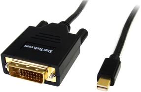 Adapteris StarTech Mini DisplayPort to DVI MDP2DVIMM6 Mini DisplayPort, DVI, 1.8 m, melna krās.