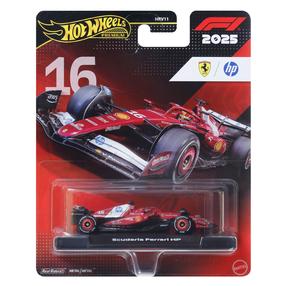 Žaislinis automobilis Mattel Hot Wheels Premium F1 Ferrari Charles Leclerc JKD93, 1:64, raudona sp.