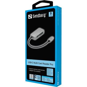  Prece ar bojātu iepakojumu. Atmiņas karšu lasītājs Sandberg Multi Card Reader Pro