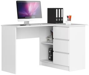 Nurga kirjutuslaud Akord B16 Right, 124 cm x 85 cm, 77 cm, valge v.