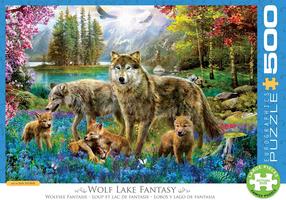 Dėlionė Eurographics Wolf Lake Fantasy, 67 cm x 48 cm, 500 vnt., įvairių spalvų