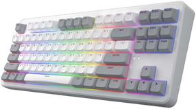 Klaviatūra HATOR Rockfall 3 HTK851UA, EN/RU/Anglų / Ukrainiečių, balta, belaidė