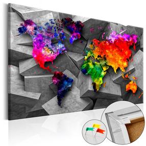 Korķa reprodukcija Artgeist Cubic World, k-c-0066-p-a, 90 cm x 60 cm