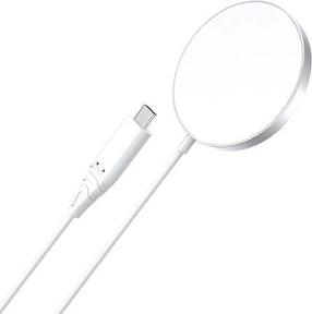 Kabelis Choetech USB-C - Qi Wireless 15W TF18-F-WH USB-C, Qi Wireless, balta sp.