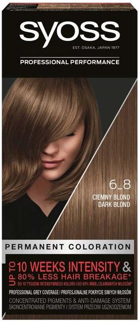 Juuksevärv Syoss Permanent Coloration, dark blond, 6_8, 115 ml
