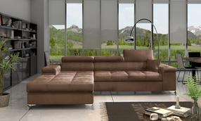 Kampinė sofa Ricardo Monolith 09, šviesiai ruda sp., kairinė, 205 x 280 cm x 90 cm