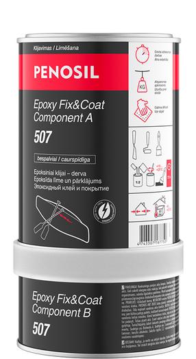 Klijai epoksidiniai Penosil Epoxy Fix&Coat 507, 1 l, skaidri sp.