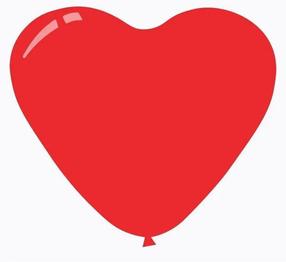 Balonu komplekti figūriņa Heart, sarkana krās., 100 gab.