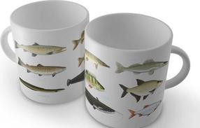 Чашка Fishing, белый цв./зеленый цв./серый цв.