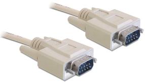 Juhe Delock SUB-D / SUB-D RS-232 male, RS-232 male, 1 m, hele pruun v.