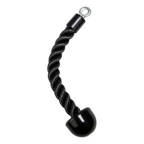 Spēka treniņu virve, tricepsam Tunturi Single Tricep Rope 14TUSCL393, 37 cm, 0.3 kg, melna krās.