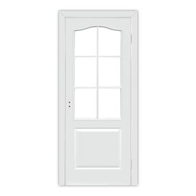 Vidaus durų varčia Domoletti Classic G, universalios, balta sp., 200 x 80 x 4 cm