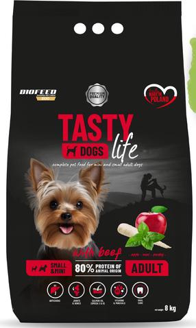 Sausā suņu barība Biofeed Tasty Life, liellopa gaļa, 8 kg