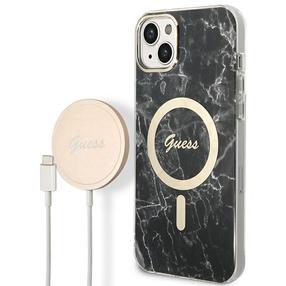 Telefona maciņa un lādētāja komplekts Guess GUBPP14MHMEACSK, melna krās., Apple