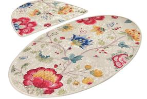 Vannitoamattide komplekt Foutastic Arya Oval 359CHL2111, mitmevärviline, 100 cm x 60 cm