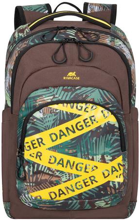 Portatīvā datora mugursoma Rivacase Urban 5461 Jungle, brūna krās., 30 l