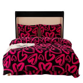 Patalynės užvalkalų komplektas PEK-125, juodas/rožinis, 200 x 220 cm
