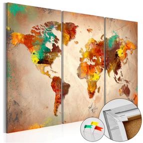 Kamštinė reprodukcija Artgeist Painted World Pinnwand188, 60 cm x 40 cm