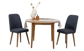 Valgomojo komplektas Kalune Design Vina 1048, pušies sp./tamsiai mėlyna sp.