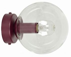 Šviestuvas sieninis Emibig Magnus K1 1645/K1, E14, 1 x 10 W, skaidri sp./raudona sp. / raudona sp.