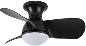 Griestu ventilators ar lampu CristalRecord Epona CCT, 20 W, 1 gab., melna krās.