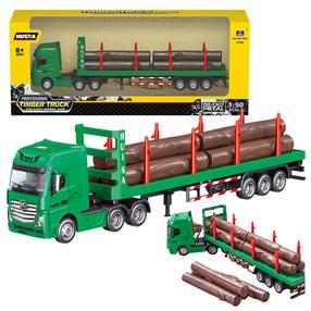  Mänguasja veoauto Lean Toys Professional Timber, 1:50, roheline v.