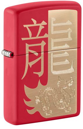 Зажигалка Zippo Year of the Dragon 2024 48769, золотой цв./красный цв.