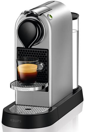 Kapsulinis kavos aparatas Krups Nespresso CitiZ XN741B, sidabro sp./juoda sp.