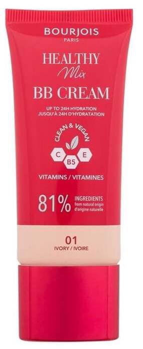 BB krēms Bourjois Paris Healthy Mix, ziloņkaula krās., 01 ivory, 30.0 ml