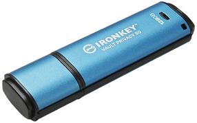 USB zibatmiņa Kingston IronKey Vault Privacy 50 IKVP50/64GB, zila krās., 128 GB