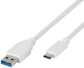 Провод Vivanco 45273 USB Type-C male, USB male, 1 м, белый цв.