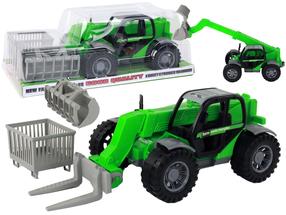  Rotaļu traktors Lean Toys Agricultural, zaļa krās.