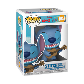 Rotaļlietu figūriņa Funko POP! Lilo & Stitch Stitch With Ukelele 55615F, 10 cm, zila krās.