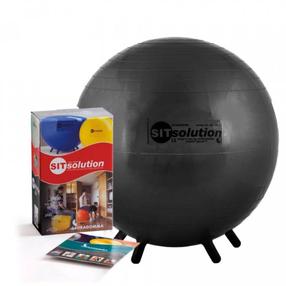 Gimnastikos kamuolys Pezzi SITsolution Maxafe 0603029D0055000A, juoda sp., 55 cm