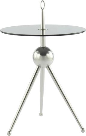 Kavos staliukas Kayoom Ontario 325, sidabro sp./pilka sp., 46 cm x 46 cm x 53 cm