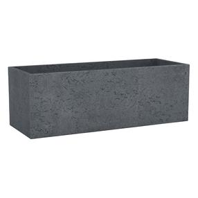 Gėlių vazonas Scheurich Stony Black 57843, plastikinis, 79 cm x 29 cm, Ø 79 cm, tamsiai pilka sp.
