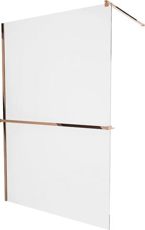 Dušo sienelė Mexen Kioto+ Walk-In, 90 cm x 200 cm, rausvojo aukso sp./grūdintas