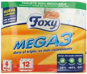 Tualettpaber Foxy Mega 3, 3 kiht, 4 tk