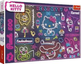Пазл Trefl Hello Kitty Neon 37523, 34 см x 48 см, 500 шт., многоцветный