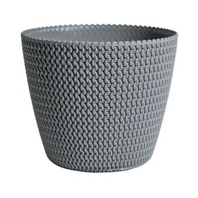 Puķu pods Prosperplast Splofy DSP190, plastmasa, Ø 18.7 cm, pelēka krās.
