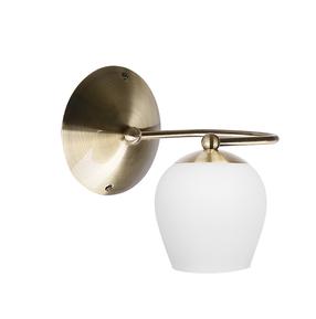 Lampa sienas Candellux Lighting Serano, E27, 1 x 60 W, balta krās. / bronzas krās.