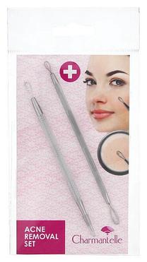 Įrankis spuogų šalinimui Charmantelle Acne Removal, 2 vnt., sidabro sp.